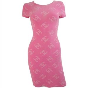 Chanel 1996 Runway Velour Dress